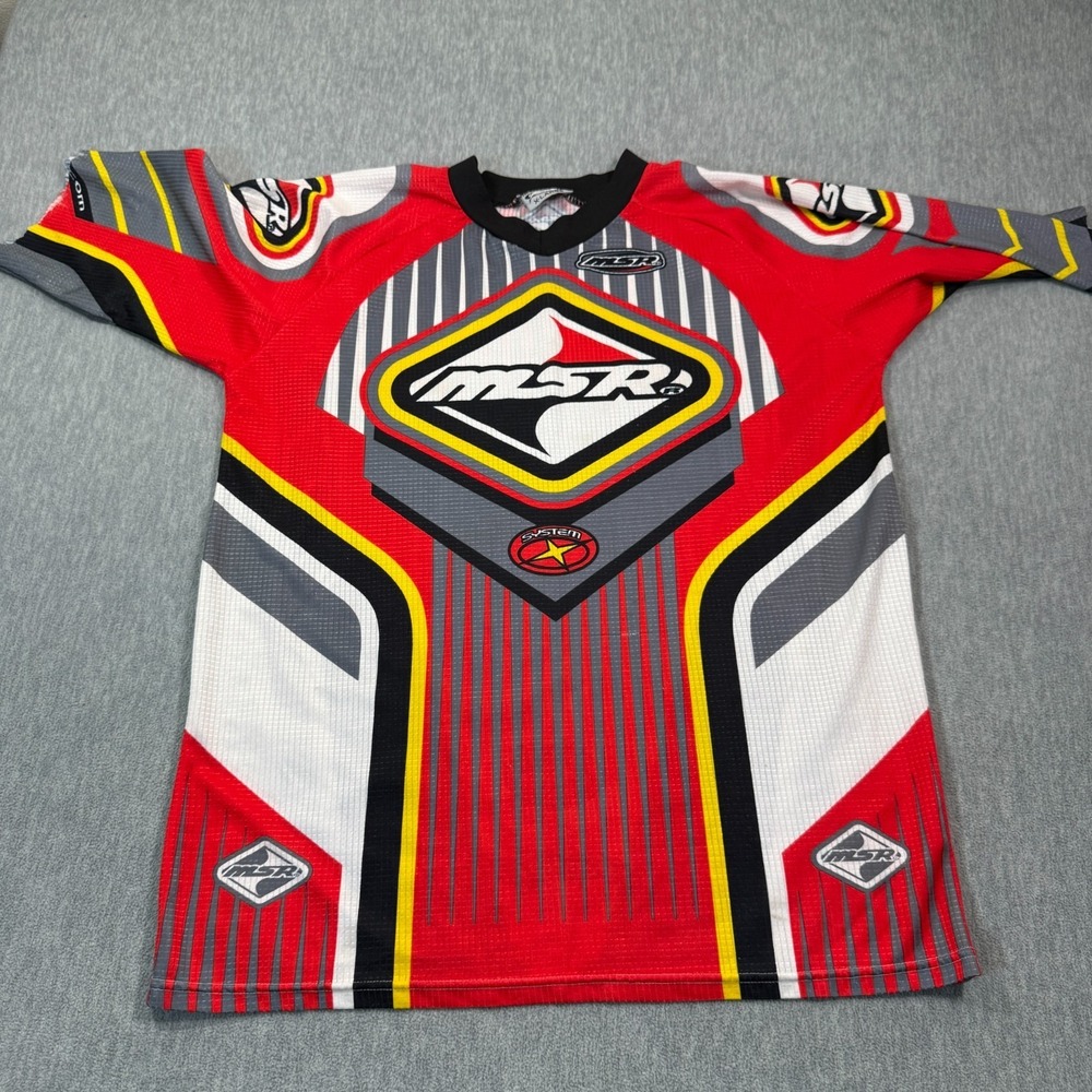 MSR‎ Jersey Men XL Red MotoCross Dirt Bike System Star Off Road Racing VTG